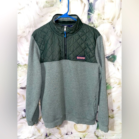 Vineyard Vines Other - vineyard vines Performance Quilted Shep sweatshirt grey men size Medium